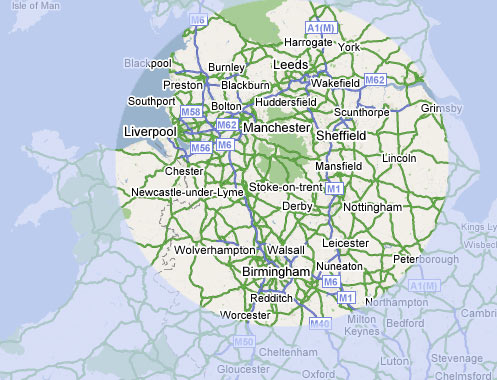 Newcastle sous Lyme provinces carte